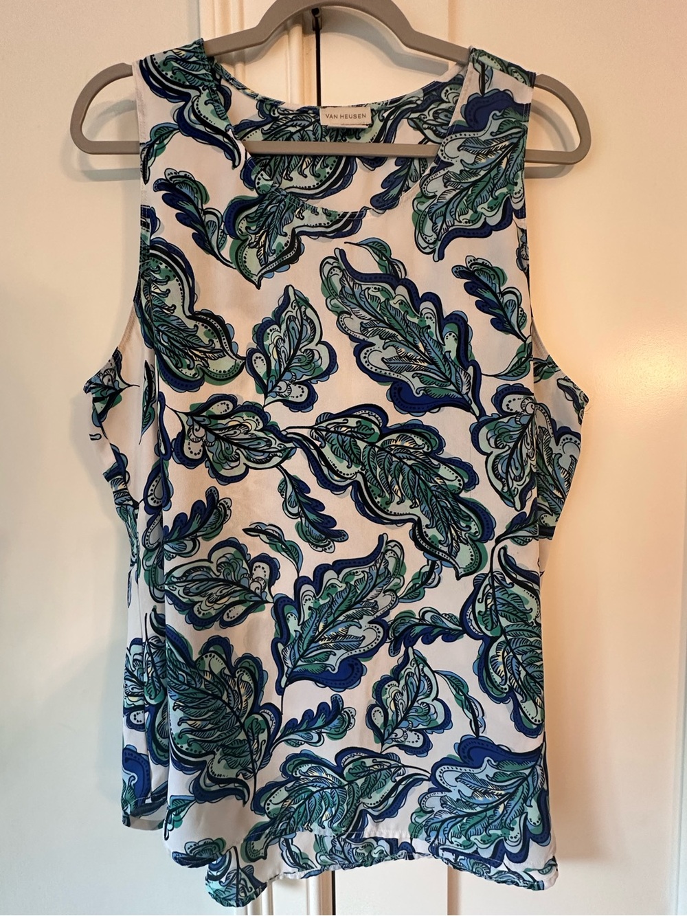 Van Heusen Blue and Green Paisley Print Camisole